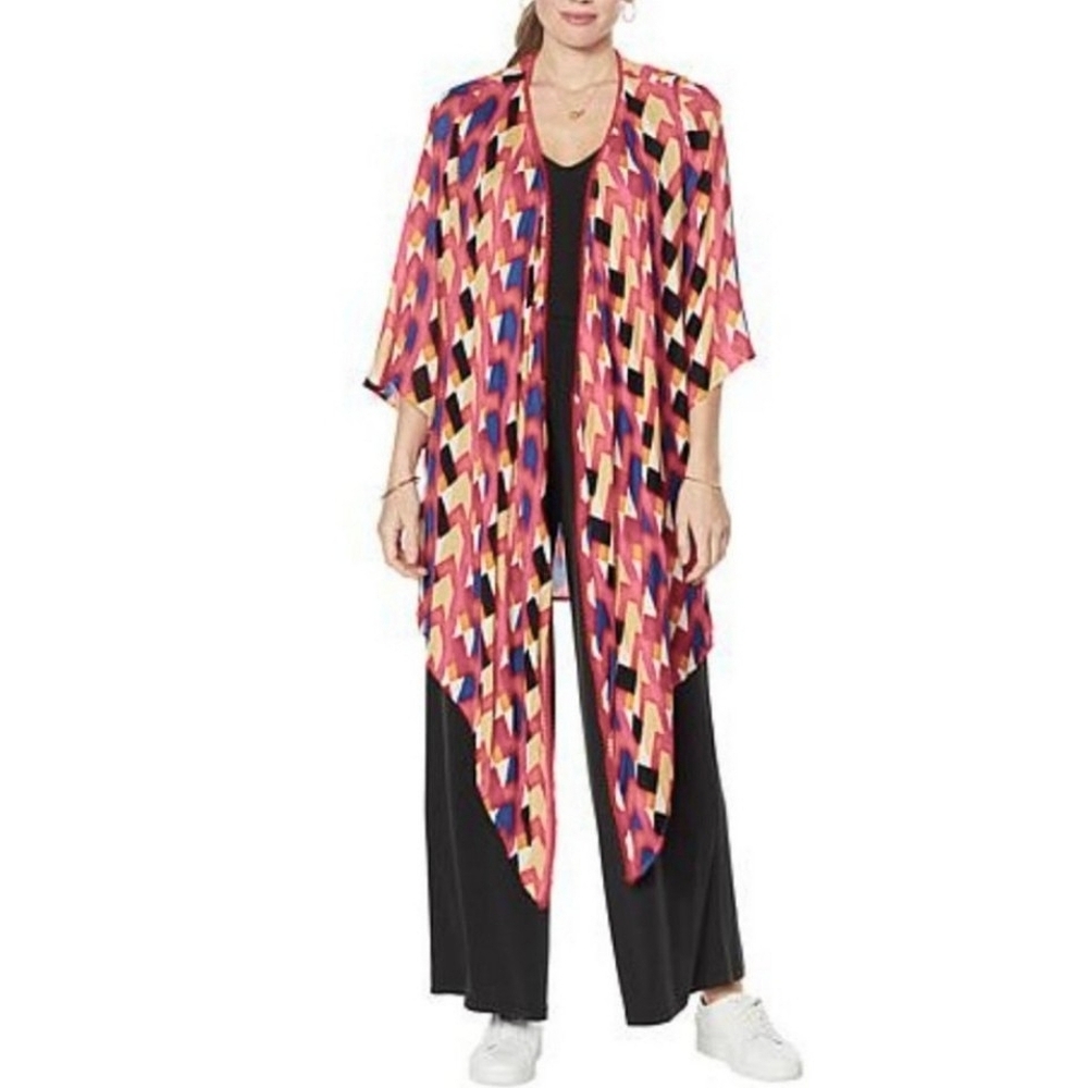 NEW! Curations Printed Topper/Cardigan